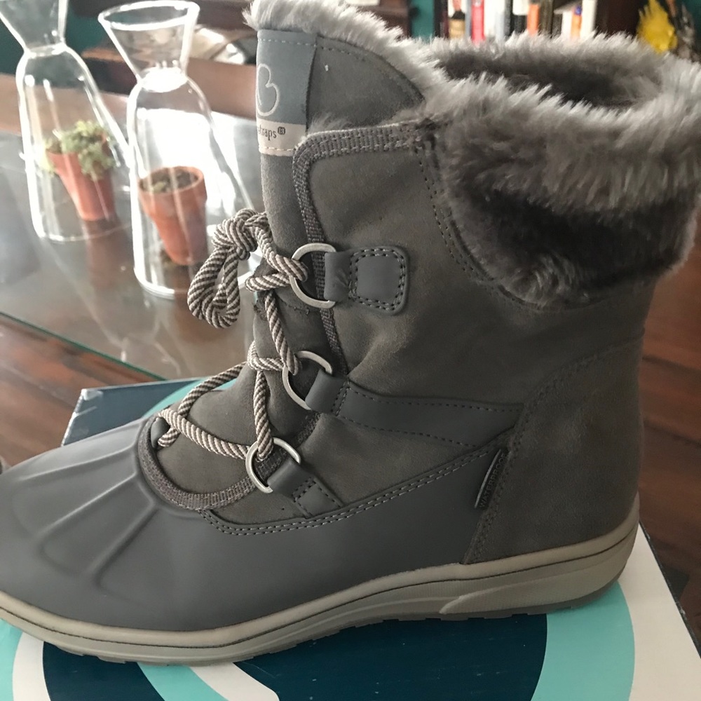 Baretraps Dark Grey Waterproof Snow Boots